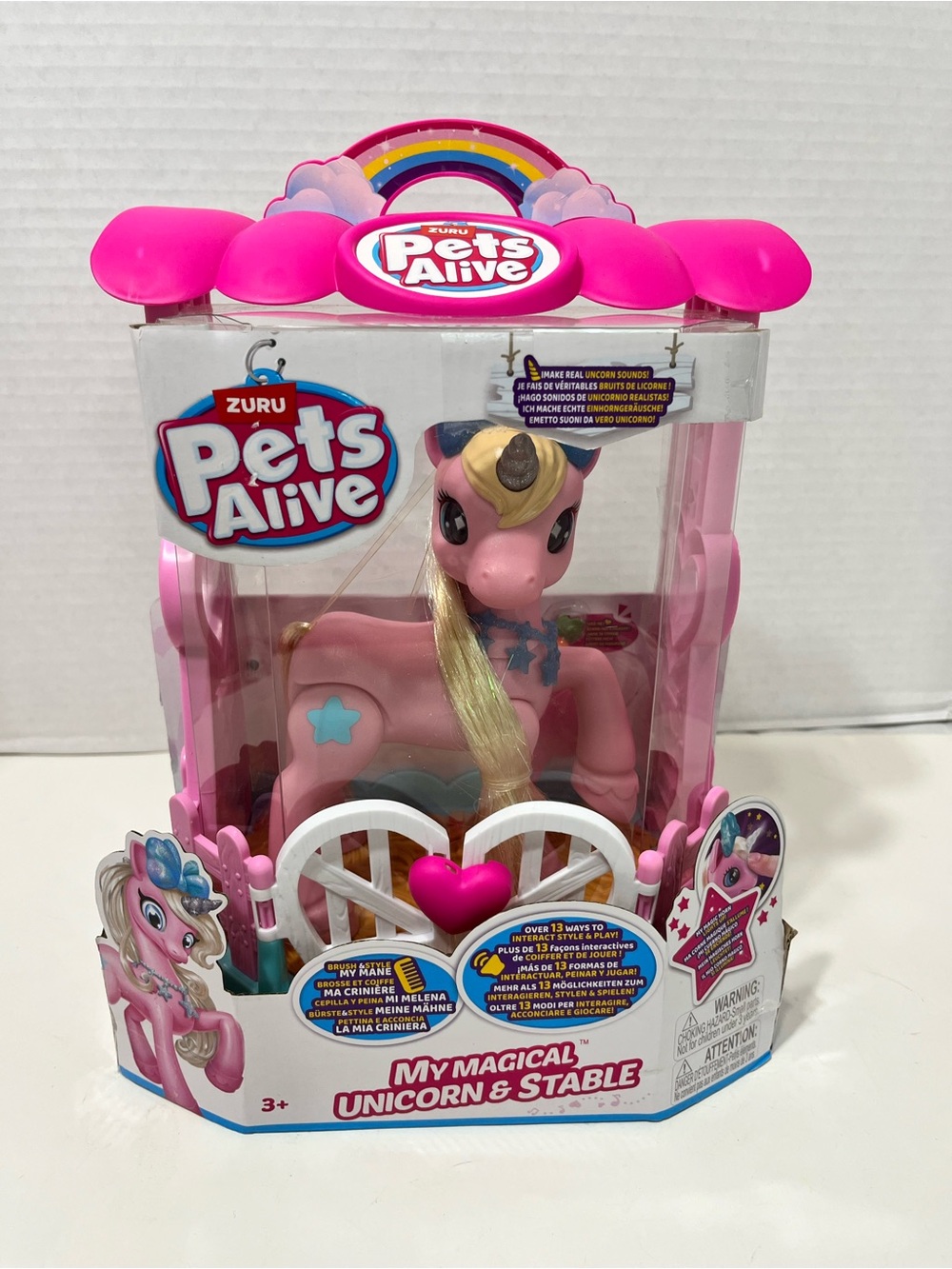 Zuru Pets Alive Robotic my magical Unicorn & stable Playset NWT